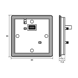 Pannello di controllo a parete Bluetooth CASAMBI RWG4BT230 4 elemento, versione integrata, Nero