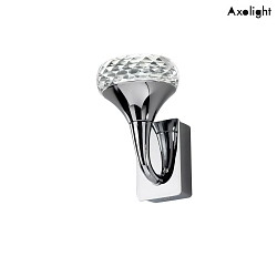 LED wall luminaire AP FAIRY, 7.4W, 2700K, 565lm, IP20, chrome, clear glass