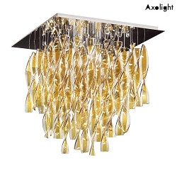 Ceiling luminaire PL AURA PX, E27, IP20, Murano glass, transparent brown