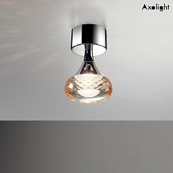 LED Decken-Aufbauleuchte PL FAIRY LED, 7.4W 2700K 565lm, IP20, Chrom, Glas Amber