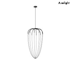 LED pendant luminaire ALYSOID 51 P, 20W, 2700K, 1800lm, IP20, anthracite rosette, black polished nickel chain