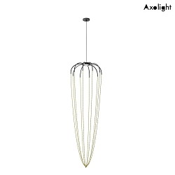 LED pendant luminaire ALYSOID 51 P, 20W, 2700K, 1800lm, IP20, anthracite rosette, brass chain