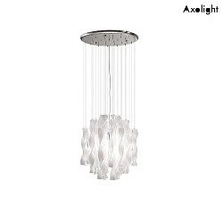 Pendant luminaire SP AURA 45, E27, IP20, Murano glass, white