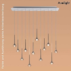 LED pendant luminaire SP FAIRY 1, 12flg., 6.4W, 2700K, 565lm, IP20, chrome, amber glass