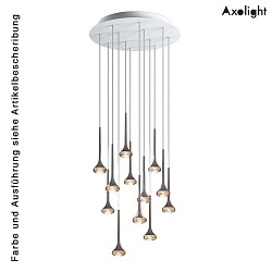 LED pendant luminaire SP FAIRY 2, 12flg., 6.4W, 2700K, 565lm, IP20, chrome, clear glass