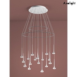 LED pendant luminaire SP FAIRY, 18flg., 6.4W, 2700K, 565lm, IP20, chrome, clear glass