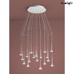 LED pendant luminaire SP FAIRY, 18flg., 6.4W, 2700K, 565lm, IP20, chrome, clear glass