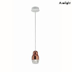 Pendant luminaire SP FEDORA 1, GU10, IP20, crystal glass, bronze