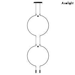 LED pendant luminaire SP LIAISON M 2, 2 levels, 2x 9W, 2700K, 1342lm, IP20, black