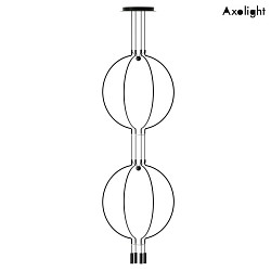 Luminaire  suspension SP LIAISON M 4 4 flammes, 2 voies IP20, noir  gradable