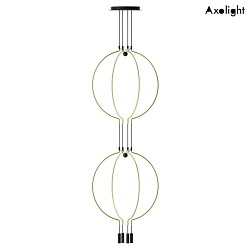 LED pendant luminaire SP LIAISON M 4, 2 levels, 4x 7.5W, 2700K, 2684lm, IP20, matt gold / black