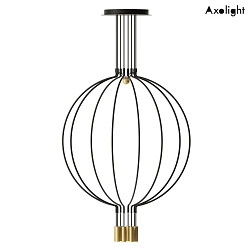 LED pendant luminaire SP LIAISON G 8, 8x 7.5W, 2700K, 5368lm, IP20, black / matt gold