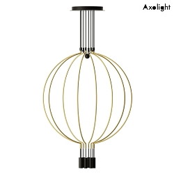 LED pendant luminaire SP LIAISON G 8, 8x 7.5W, 2700K, 5368lm, IP20, matt gold / black