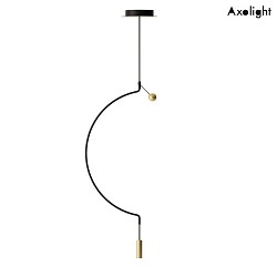 LED pendant luminaire SP LIAISON M 1, 9W, 2700K, 671lm, IP20, black / matt gold