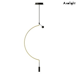 LED pendant luminaire SP LIAISON M 1, 9W, 2700K, 671lm, IP20, matt gold / black