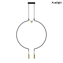 LED pendant luminaire SP LIAISON M 2, 2x 9W, 2700K, 1342lm, IP20, black / matt gold