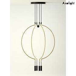 LED pendant luminaire SP LIAISON M 4, 4x 7.5W, 2700K, 2684lm, IP20, matt gold / black