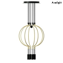 LED pendant luminaire SP LIAISON P 8, 8x 7.5W, 2700K, 5368lm, IP20, matt gold / black