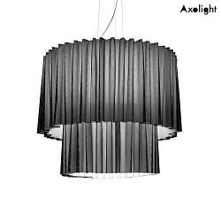 Pendant luminaire SP SKIRT 2 150, E27, IP20, white, with black mesh