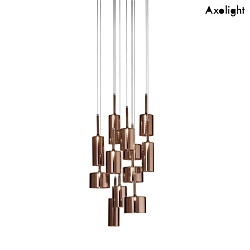 Pendant luminaire SP SPILLRAY 12, incl. G4 LED, 1.5W, 3000K, IP20, chrome, bronze metallic glass