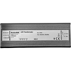 Blulaxa LED Transformer Trafo 0.5W-100W / 12V DC, fixed voltage, aluminum casing