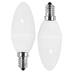 LED Kerzenlampe SMD Essential, E14, 3W 2700K 250lm, 230, wei / matt, DOPPELPACK