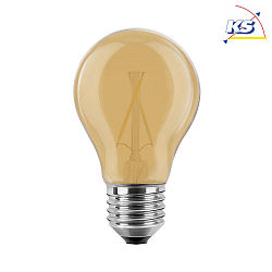Blulaxa LED Filament Vintage Lampe Birnenform Goldglas amber, 300, E27, warmwei, 4W
