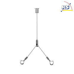 Blulaxa Y-wire suspension-set for LED Panel 29.5x29.5cm / 62x62cm / 29.5x119.5cm, consisting of 2 ropes