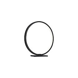 Dekorative LED Tischleuchte Ringform,  25cm, 6.5W 3000K 340lm 300, Aluminium, Schwarz