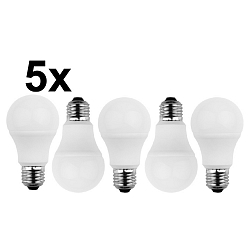 Lampe LED forme poire lot de 5 E27 8W 810lm 2700K 180 CRI > 80 