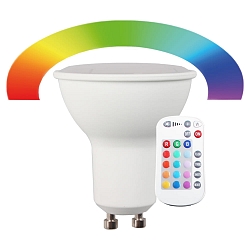 RGBW lamp with remote control RGB GU10 5W 345lm 2700K 120 CRI > 80 dimmable