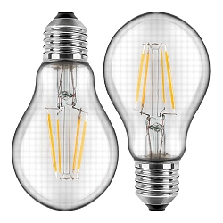 Lampe  filament LED lot de 2 E27 4,5W 470lm 2700K 300 CRI > 80 