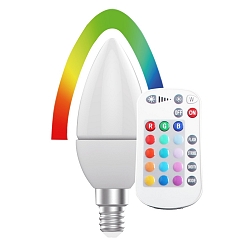 RGBW lamp with remote control RGB E14 5,5W 470lm 2700K 240 CRI > 80 dimmable