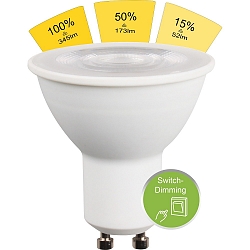 Lampe  rflecteur LED SMD SWITCH DIM GU10 4,7W 345lm 2700K 36 CRI >80 gradable