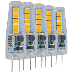 pin socket lamp set of 5 G4 1W 100lm 3000K 300 