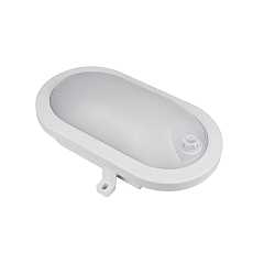 LED Feuchtraumleuchte BASIS FIX SENSOR, 120, 12W, 4000K, 1200lm, IP54, oval, grau