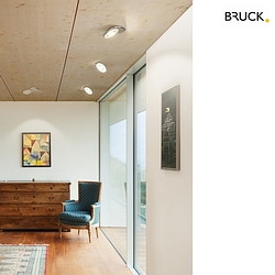 Luminaire de plafond EUCLID 3D 80 AC C IP20, blanche, laqu gradable