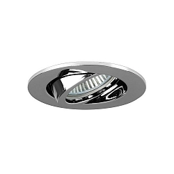 Downlight rotondo, girevole GX5,3 IP20, Cromo dimmerabile