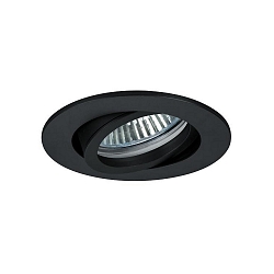 Downlight rotondo, girevole GX5,3 IP20, Nero dimmerabile