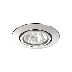 Lumire encastre 12V GX5.3 rond, nickel mat gradable