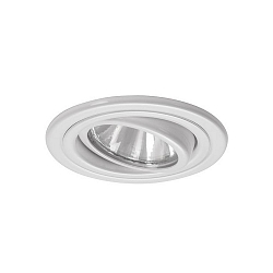 Recessed LV spot, IP20, 12V AC, round, GX5.3 max. 50W, swivelling, white