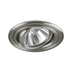 NV-Einbaustrahler DAVEEN, IP20, rund, 12V, GX5.3 max. 13W, schwenkbar, Stahl, Edelstahl matt