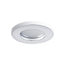 Outdoor NV-Downlight OGDAN MR16, IP65, rund, Ø 8cm, 12V, GX5.3 max. 13W, starr, Metall-Guss / Frostglas, weiß glänzend
