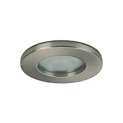 Outdoor NV-Downlight OGDAN MR16, IP65, rund, Ø 8cm, 12V, GX5.3 max. 13W, starr, Metall-Guss / Frostglas, Nickel matt