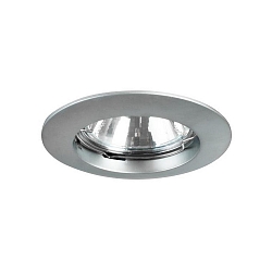 Recessed LV downlight, IP20, 12V AC, round, GX5.3 max. 50W, fixed, matt chrome