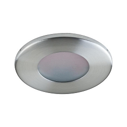 Outdoor NV-Einbau-Downlight SYDEL MR16, IP65, 12V, rund, Ø 8.5cm, GX5.3 max. 13W, starr, Edelstahl matt / Frostglas