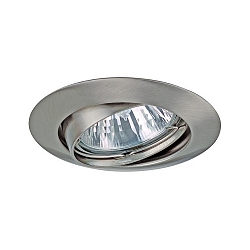 Recessed LV spot, IP20, round, 12V AC, GX5.3 max. 50W, swivelling, matt nickel