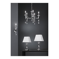 Wall luminaire GIRATA, 1 flame, 1x E14 max. 40W, chrome