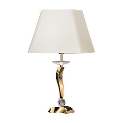Lampe de table GIRATA E27 IP20, beige, or gradable