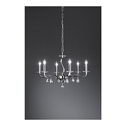 Luci a sospesione CHIARA 6-Lampadine E14 IP20, Cromo dimmerabile